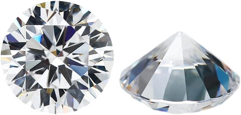 gepas WUZHOUGEMS 0.8-10mm White AAAAA Round Machine Cut Loose Cubic Zirconia Stone Clear CZ Synthetic Gemstone For Jewelry Making - Image 1
